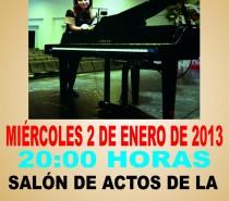 Recital de Piano de Gabriela Hernández Sangil, Miércoles 2 de enero a las 20 Horas en el Salón de Actos de la Casa de la Cultura