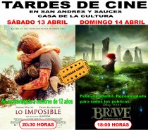 Tardes de Cine en San Andrés y Sauces, Sábado 13 y Domingo 14 de Abril del 2013. Salón de Actos de La Casa de la Cultura