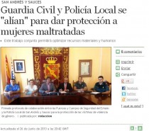 Guardia Civil y Policía Local se “alían” para dar protección a mujeres maltratadas