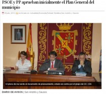 PSOE y PP aprueban inicialmente el Plan General del municipio