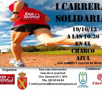 I Carrera Solidaria el 19 de Octubre de 2013 a las 10:30 Horas en el Charco Azul