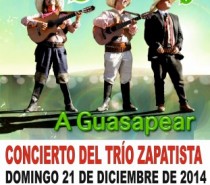 Concierto del Trío Zapatista, Domingo 21 de Diciembre del 2014, a las 20 Horas, Plaza de Montserrat. ENTRADA LIBRE