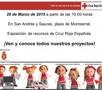 Exposición de Recursos de Cruz Roja Española, en la Plaza de Montserrat, de San Andrés y Sauces