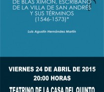 Presentación del Libro Protocolos de Blás Ximón, Viernes 24 de Abril a las 20:00 Horas. Teatrino Casa del Quinto