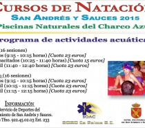 Cursos de Natación en San Andrés y Sauces 2015