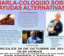 Charla Coloquio sobre Ayudas Alternativas, impartida por Filiberto Rodríguez Pérez, Miércoles 28 de Octubre a las 18 Horas