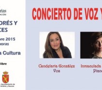 Concierto de Voz y Piano en el Salón de Actos Casa de La Cultura, Sábado 31 de Octubre a las 20 Horas. ENTRADA LIBRE