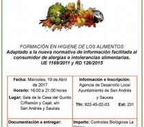 Curso de Manipulador de Alimentos en San Andrés y Sauces