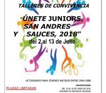 Talleres de Convivencia “Unete Juniors, San Andrés y Sauces 2018”