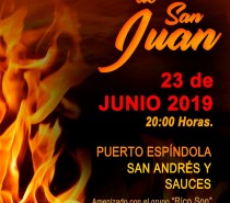 Hoguera de San Juan 2019, en el Puerto Espíndola, en San Andrés y Sauces