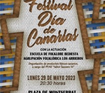 Festival Día de Canarias con la actuación de la Escuela de Folklore Bediesta y la Agrupación Folklórica Los Arrieros