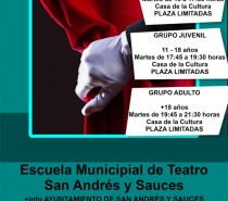 Apertura de la Matrícula para la inscripción de los alumnos en la Escuela Municipal de Teatro de San Andrés y Sauces para el Curso 2023-2024