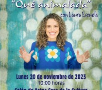 La Hora del Cuento con Laura Escuela en el Salón de Actos de la Casa de la Cultura de San Andrés y Sauces para conmemorar el Día Mundial de la infancia