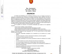 ANUNCIO Programa Fondo de Desarrollo de Canarias (FDCAN) 2024