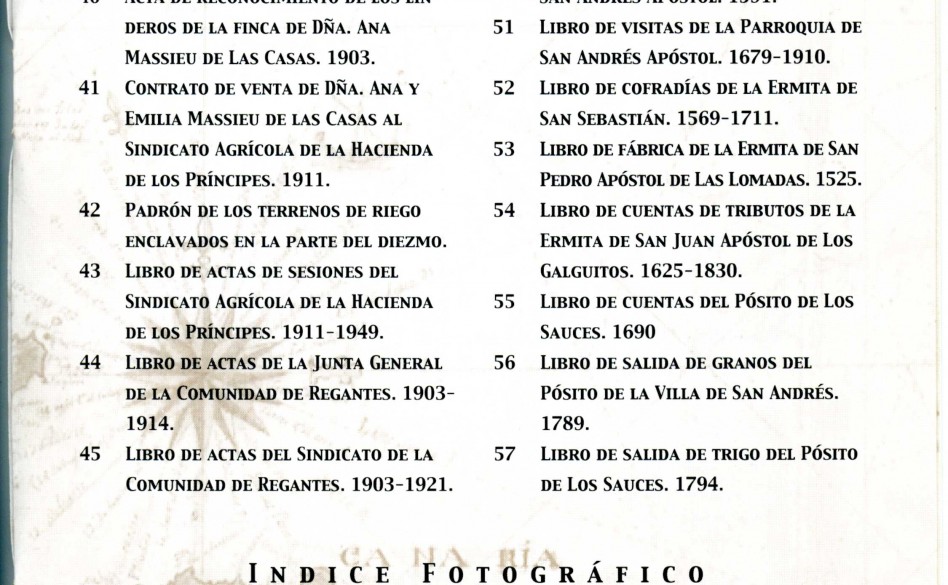 25. Programa de la Exposición Documental y Fotográfica de San Andrés y Sauces, organizada en 1999 (9)
