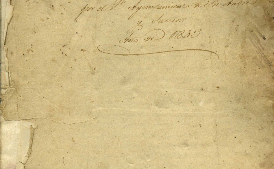 33. Libro de actas del Ayuntamiento Pleno. 1843 · San Andrés y Sauces